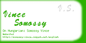 vince somossy business card